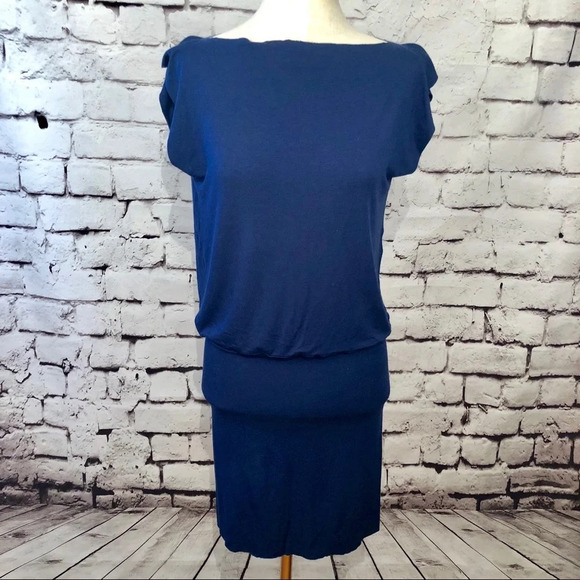 Rachel Pally Blue Modal Open Back Mini Dress - Picture 2 of 8